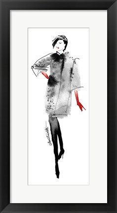 Framed Modern Fashion II Red Crop Print