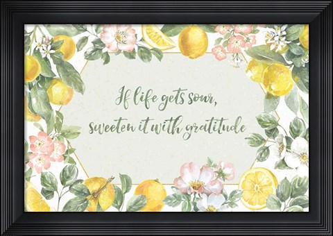 Framed Citrus Charm I Print