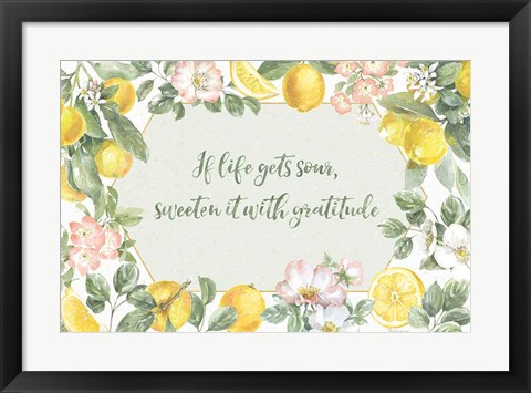 Framed Citrus Charm I Print