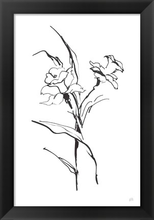 Framed Line Daffodil Print