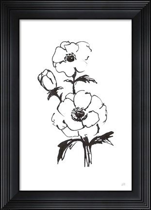 Framed Line Anemone II Print