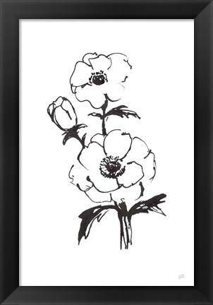 Framed Line Anemone II Print