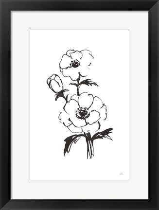 Framed Line Anemone II Print