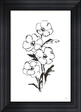 Framed Line Anemone I Print