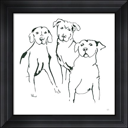 Framed Lovable Mutts II Print