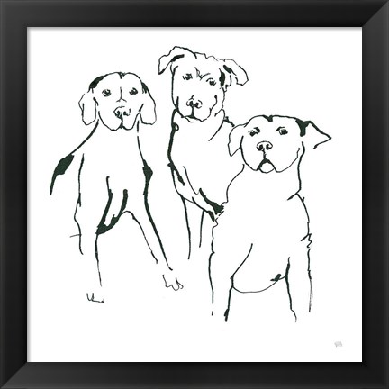 Framed Lovable Mutts II Print