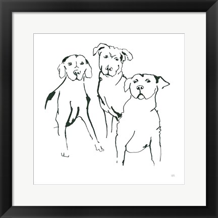 Framed Lovable Mutts II Print