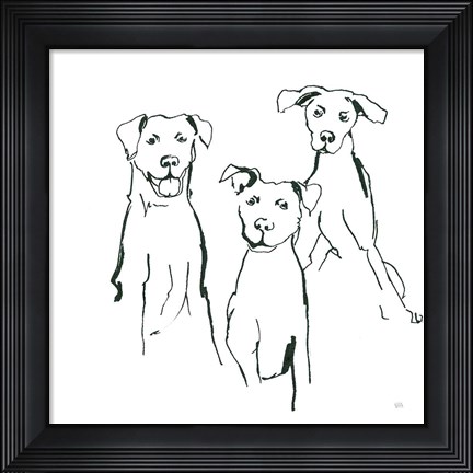Framed Lovable Mutts I Print