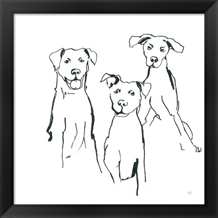 Framed Lovable Mutts I Print