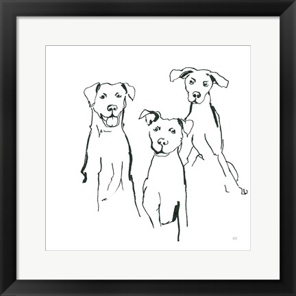 Framed Lovable Mutts I Print