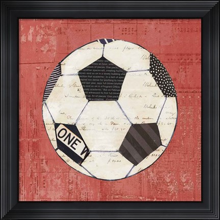 Framed Play Ball III Red Print