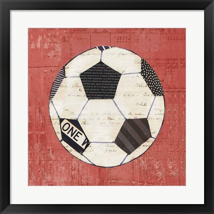 Framed Play Ball III Red Print