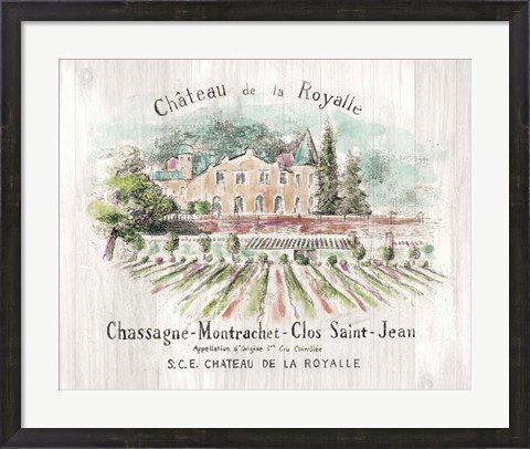 Framed Chateau Royalle on Wood Color Print