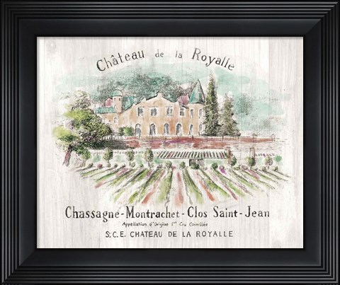 Framed Chateau Royalle on Wood Color Print