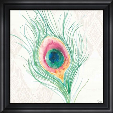 Framed Peacock Glory VII Print