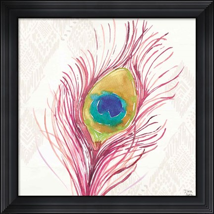 Framed Peacock Glory VI Print