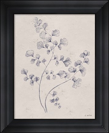 Framed Soft Summer Sketches IV Navy Print