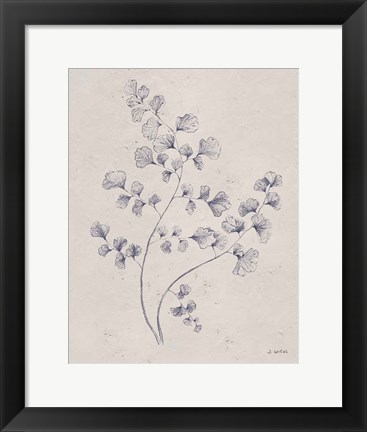 Framed Soft Summer Sketches IV Navy Print