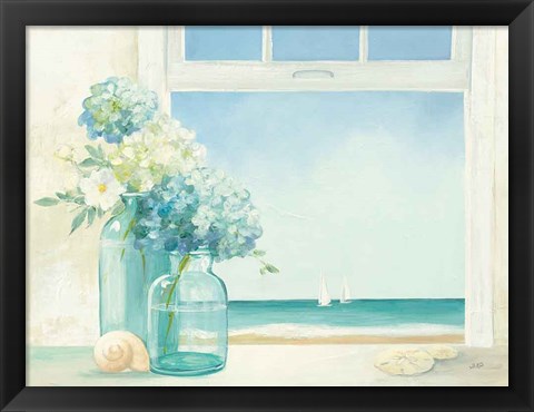 Framed Seaside Hydrangea Print
