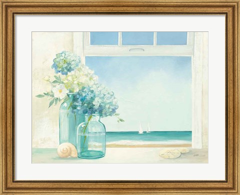 Framed Seaside Hydrangea Print
