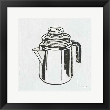 Framed Retro Coffee Pot Print