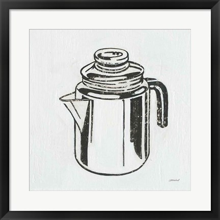 Framed Retro Coffee Pot Print