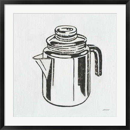 Framed Retro Coffee Pot Print