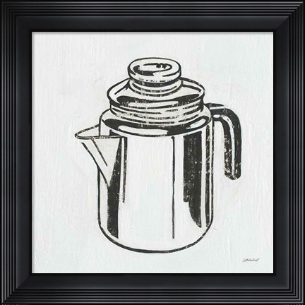 Framed Retro Coffee Pot Print