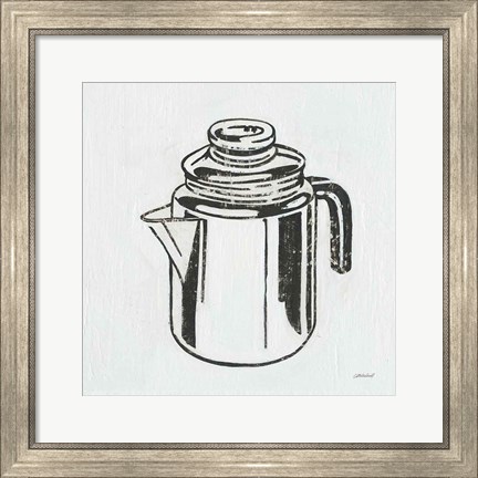 Framed Retro Coffee Pot Print