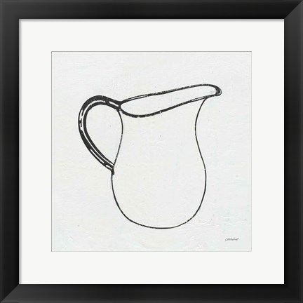 Framed Retro Pitcher Print