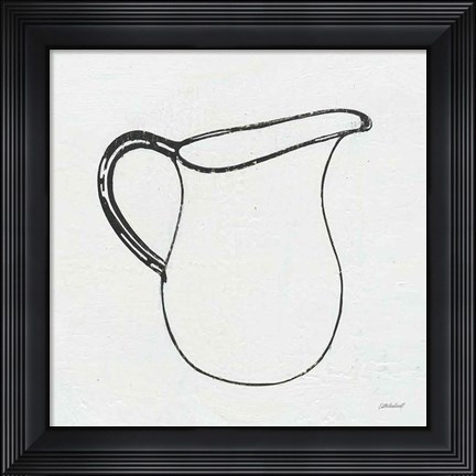 Framed Retro Pitcher Print