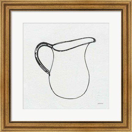 Framed Retro Pitcher Print