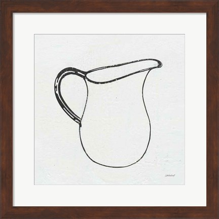 Framed Retro Pitcher Print