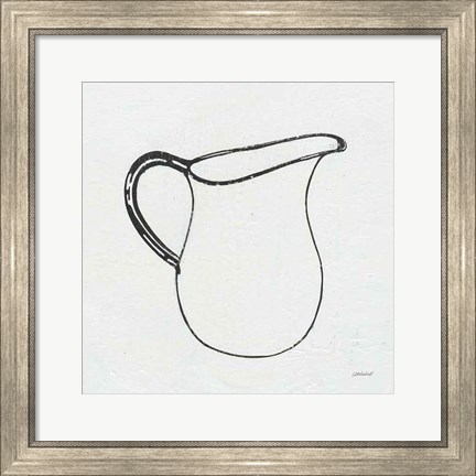 Framed Retro Pitcher Print