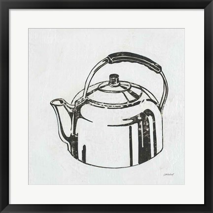 Framed Retro Tea Kettle Print