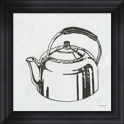Framed Retro Tea Kettle Print