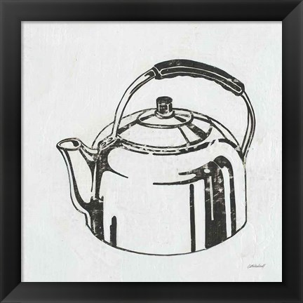 Framed Retro Tea Kettle Print