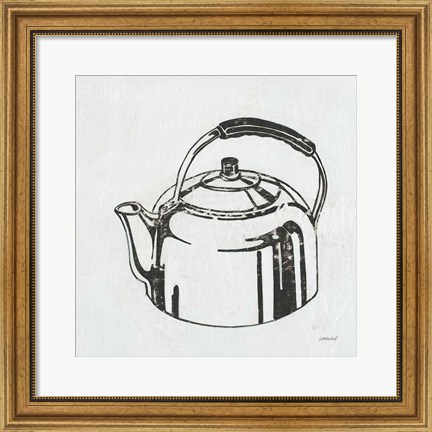Framed Retro Tea Kettle Print
