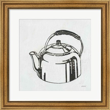 Framed Retro Tea Kettle Print