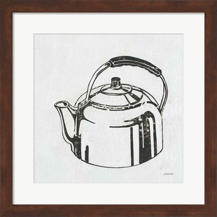 Framed Retro Tea Kettle Print