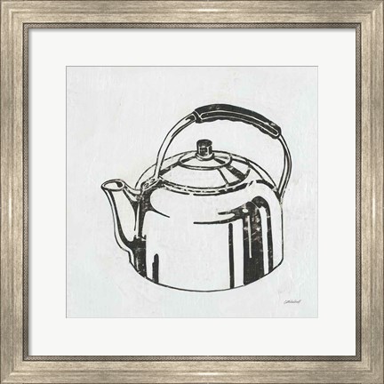 Framed Retro Tea Kettle Print