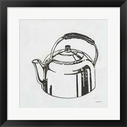 Framed Retro Tea Kettle Print