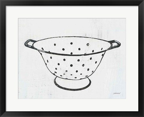 Framed Retro Colander Print