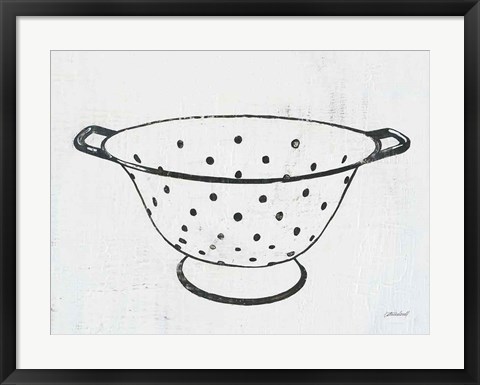 Framed Retro Colander Print