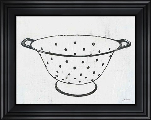 Framed Retro Colander Print
