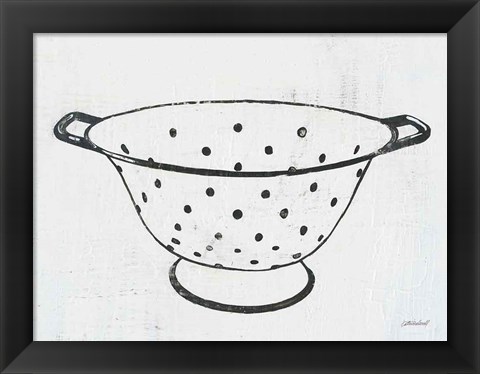 Framed Retro Colander Print