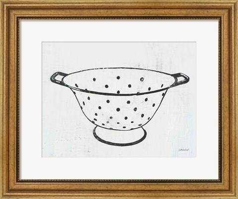 Framed Retro Colander Print