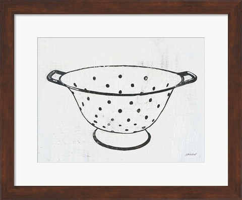Framed Retro Colander Print