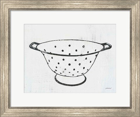 Framed Retro Colander Print