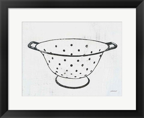 Framed Retro Colander Print